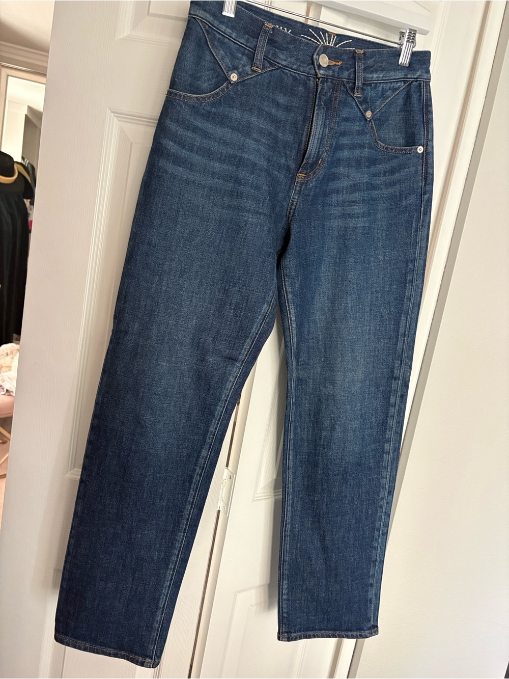 Daily Blue High-Rise Women's Jeans in Dark Blue Denim